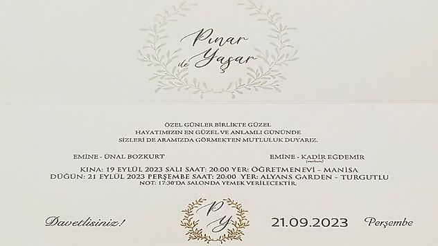 Av. Yaşar Eğdemir Yakınlarını düğüne davet etti