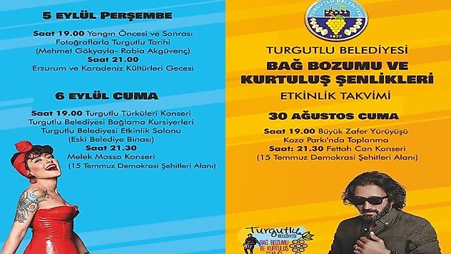 Bağ Bozumu ve Kurtuluş Şenlikleri Programı Belli Oldu