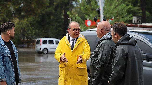 Başkan Çetin Akın ve MASKİ Genel Müdürü Talat Postacı Yağıştan Etkilenen Bölgeleri Yerinde İnceledi