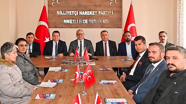 Başkan Ergün, Mhp Ahmetli Teşkilatını Ziyaret Etti