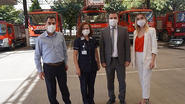 Grandmedical'de kahraman itfaiyecilere ziyaret