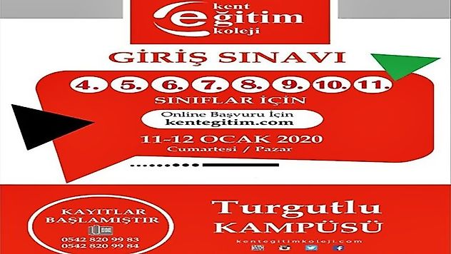 Kent Eğitim Koleji Turgutlu Kampüsü Giriş Sınavı '11 -12 Ocak 2020' Tarihlerinde Yapılacak