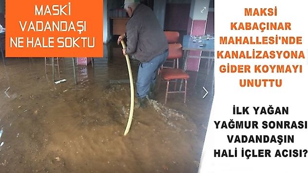 Maski yaptığı kanalizasyona gider koymayı unuttu
