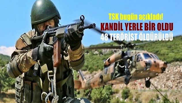 TSK Kandili yerle bir etti 41 terörist öldürüldü