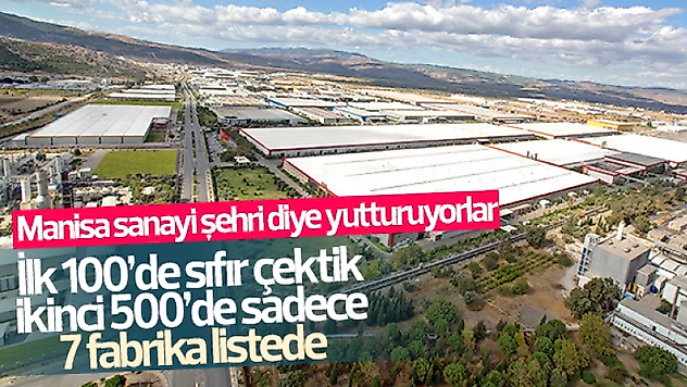 İkinci 500 büyük sanayi kuruluşları listesinde Manisa'dan 7 firma var