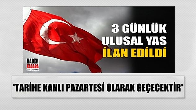 Filistin için Türkiye'de 3 gün ulusal yas ilan edildi
