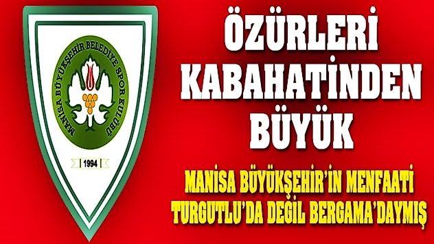 BÜYÜKŞEHİR'İN ÖZÜRÜ KABAHATİN'DEN BÜYÜK