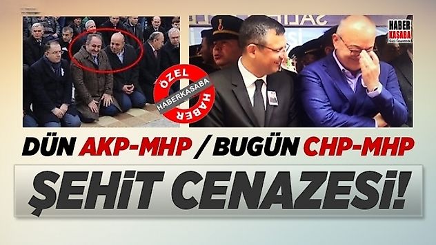 CHP'li Özgür Özel ve MHP'li Cengiz Ergün şehit cenazesinde çok eğlendi