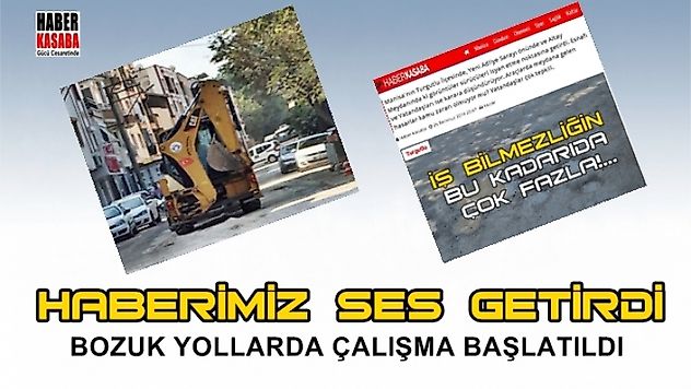 Turgutlu Belediyesi Bozuk Yollara Kayıtsız kalmadı!
