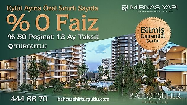 Mirnas Yapı, 1,5 milyar TL yatırımla Bahçeşehir Turgutlu'yu inşa ediyor!