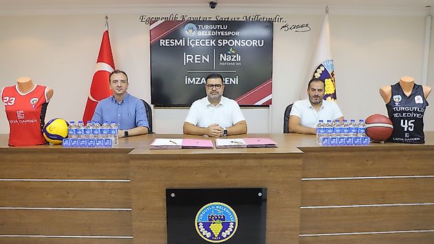 Turgutlu Belediyespor'un İçecek Sponsoru Ren Girişim-Nazlı Su Oldu