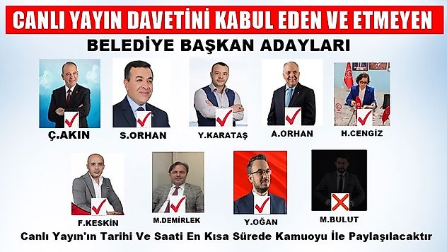 Turgutlu'da Canlı Yayın teklifini kabul eden ve etmeyen adaylar!..