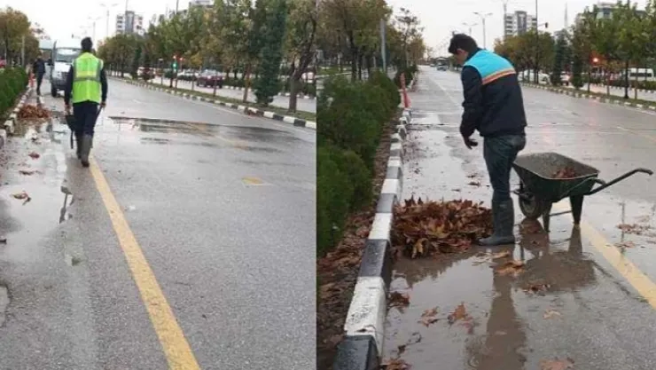 Büyükşehir ve MASKİ Ekipleri Yağış Boyunca Sahada