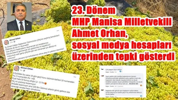 Orhan, Ziraat Odaları Başkanları'na tepki gösterdi