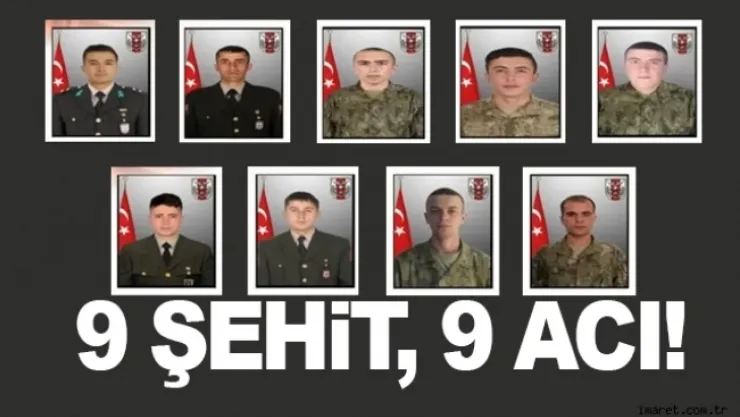 Pençe Kilit bölgesinde 9 asker şehit oldu