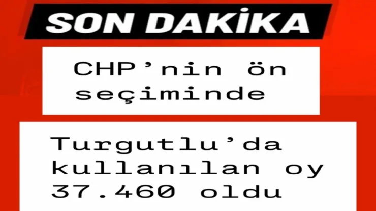 Turgutlu'da Ekrem İmamoğlu'na Büyük Destek: 37.460 Oy Aldı