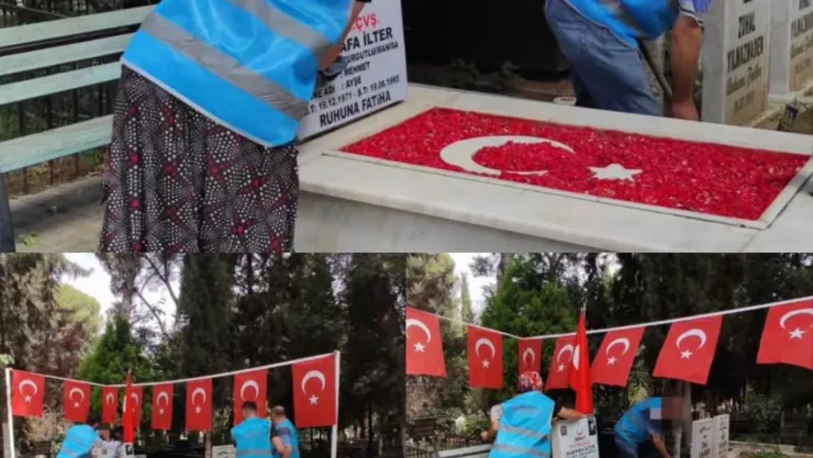 Turgutlu'da Şehitlik ve Camilerde Bayram Öncesi Temizlik Çalışmaları Başladı