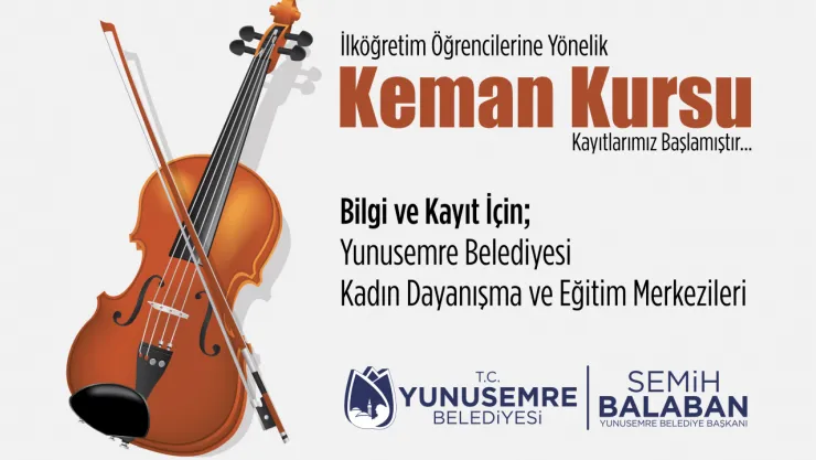 Yunusemre Belediyesi'nden İlköğretim Öğrencilerine Keman Kursu