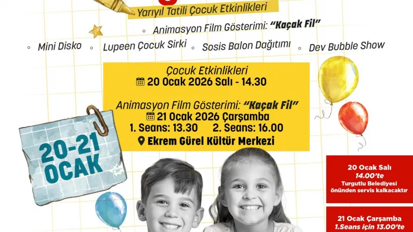 'Yarıyıl Tatili Çocuk Etkinlikleri' ile Eğlence Turgutlu'da