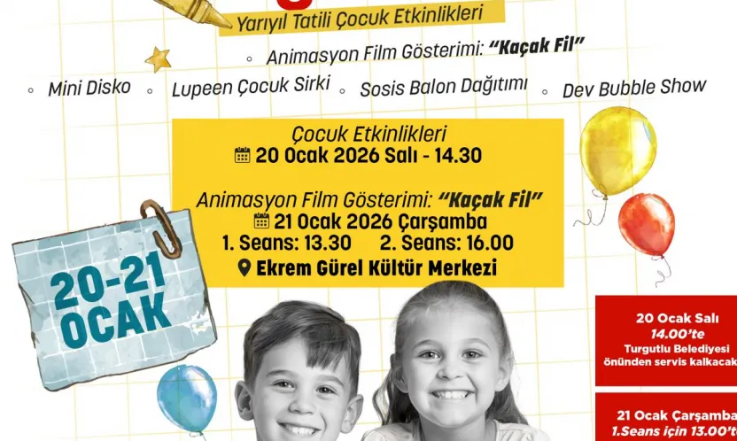 'Yarıyıl Tatili Çocuk Etkinlikleri' ile Eğlence Turgutlu'da